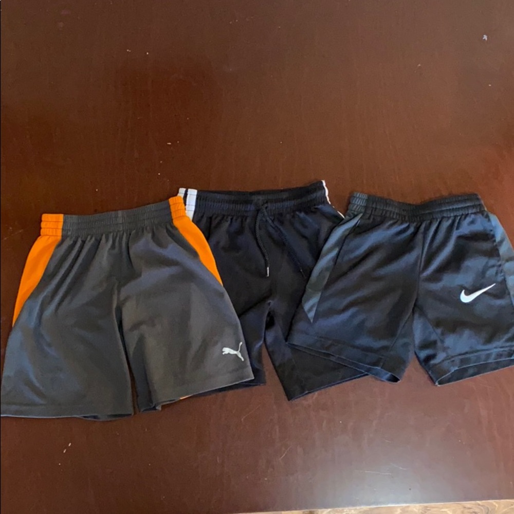 Three pairs of boy gym shorts all size 6.